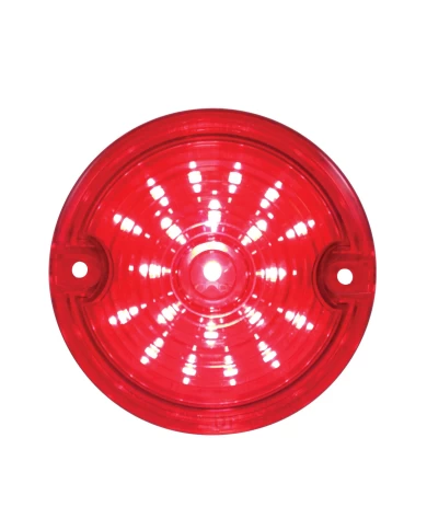 (CARD) 21 LED 3 1/4" ROUND HARLEY DAVIDSON SIGNAL LIGHT WITH 1156 PLUG - RED / RED LENS (CARD) 21 LED 3 1/4" ROUND HARLEY DAVIDSON SIGNAL LIGHT WITH 1156 PLUG - RED / RED LENS
