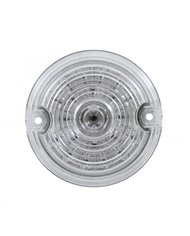 (CARD) 21 LED 3 1/4" ROUND HARLEY DAVIDSON SIGNAL LIGHT WITH 1156 PLUG - AMBER / CLEAR LENS