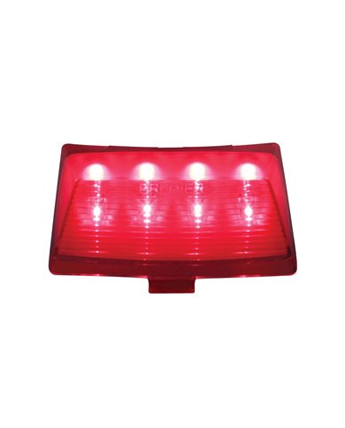 (CARD) 8 LED HARLEY FENDER TIP LIGHT - RED LENS (CARD) 8 LED HARLEY FENDER TIP LIGHT - RED LENS