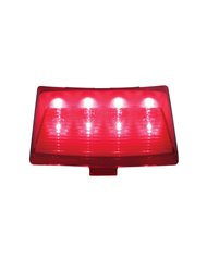 (CARD) 8 LED HARLEY FENDER TIP LIGHT - RED LENS