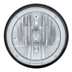 UP31284-7" Crystal Headlight With Amber LED Halo Ring