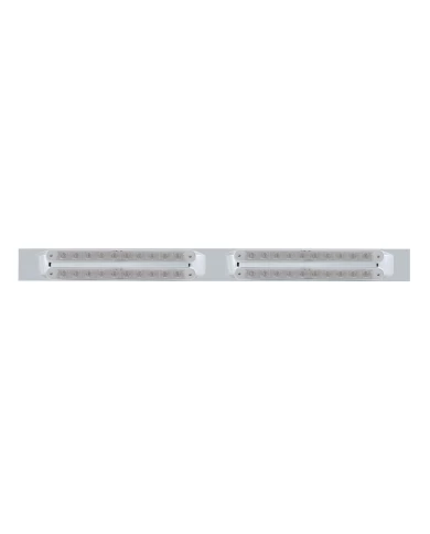(BULK) LED CHROME TOP MUD FLAP PLATE WITH 10 LED LIGHT BAR X 4 - RED LED/CLEAR LENS (BULK) LED CHROME TOP MUD FLAP PLATE WITH 10 LED LIGHT BAR X 4 - RED LED/CLEAR LENS