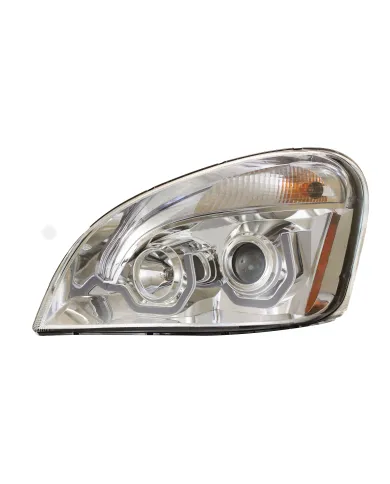 UP31286-Chrome Projection Headlight With White LED Position Light For 2008-2017 Freightliner Cascadia - Driver