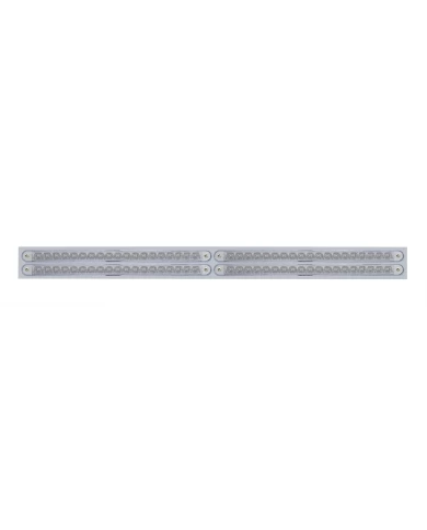 (BULK) LED CHROME TOP MUD FLAP PLATE WITH 19 RED LED LIGHT BAR WITH REFLECTOR X 4 - CLEAR LENS (BULK) LED CHROME TOP MUD FLAP PLATE WITH 19 RED LED LIGHT BAR WITH REFLECTOR X 4 - CLEAR LENS