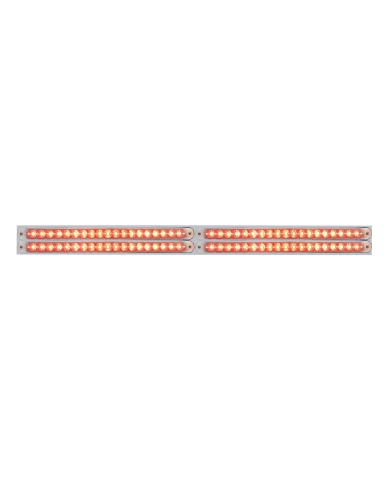 (BULK) LED CHROME TOP MUD FLAP PLATE WITH 19 RED LED LIGHT BAR WITH REFLECTOR X 4 - CLEAR LENS (BULK) LED CHROME TOP MUD FLAP PLATE WITH 19 RED LED LIGHT BAR WITH REFLECTOR X 4 - CLEAR LENS