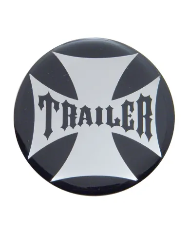UP23229-2K-"Trailer" Maltese Cross Air Valve Knob Candy Color Sticker Only- Glossy Black