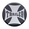 UP23229-2K-"Trailer" Maltese Cross Air Valve Knob Candy Color Sticker Only- Glossy Black