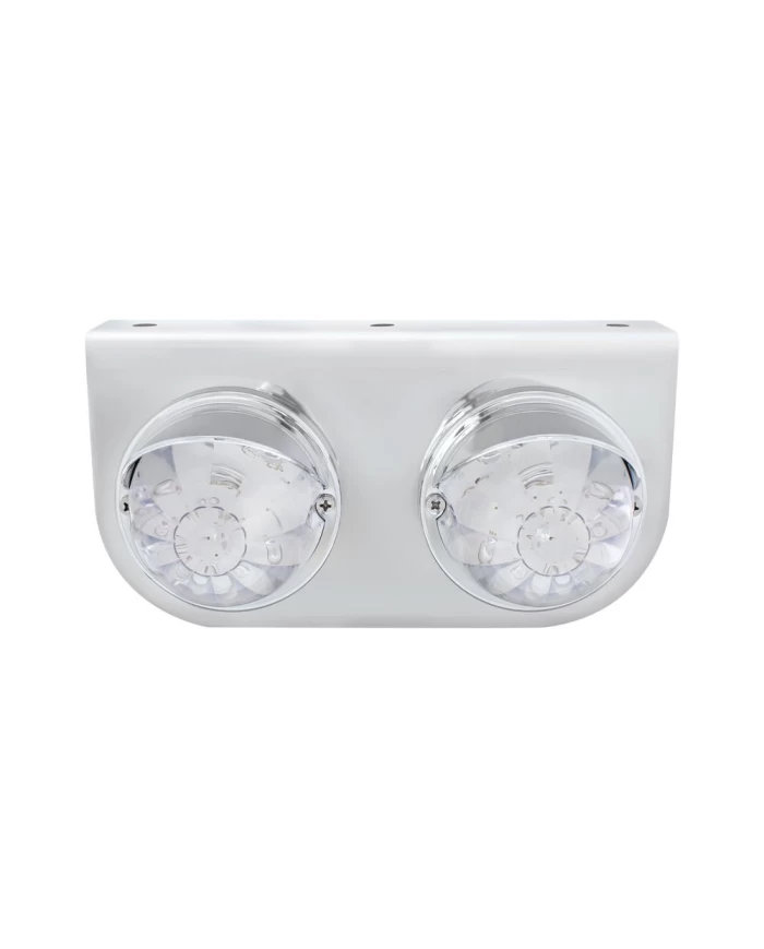 (BULK) S.S. LIGHT BRACKET W/ 2 LARGE WATERMELON SINGLE FUNCTION 17 RED LED LIGHT WITH VISOR - CLEAR LENS (BULK) S.S. LIGHT BRACKET W/ 2 LARGE WATERMELON SINGLE FUNCTION 17 RED LED LIGHT WITH VISOR - CLEAR LENS