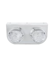 (BULK) S.S. LIGHT BRACKET W/ 2 LARGE WATERMELON SINGLE FUNCTION 17 RED LED LIGHT WITH VISOR - CLEAR LENS (BULK) S.S. LIGHT BRACKET W/ 2 LARGE WATERMELON SINGLE FUNCTION 17 RED LED LIGHT WITH VISOR - CLEAR LENS