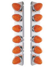 (BULK) S.S. PB AIR CLEANER KIT W/ TWELVE 19 AMBER LED WATERMELON MARKER LIGHT - DARK AMBER LENS (BULK) S.S. PB AIR CLEANER KIT W/ TWELVE 19 AMBER LED WATERMELON MARKER LIGHT - DARK AMBER LENS