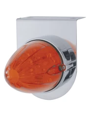 (BULK) S.S. LIGHT BRACKET W/ ONE 19 AMBER LED WATERMELON MARKER LIGHT - DARK AMBER LENS (BULK) S.S. LIGHT BRACKET W/ ONE 19 AMBER LED WATERMELON MARKER LIGHT - DARK AMBER LENS