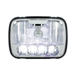 UP31297-ULTRALIT - 5 High Power LED 5" X 7" Crystal Headlight - High & Low Beam