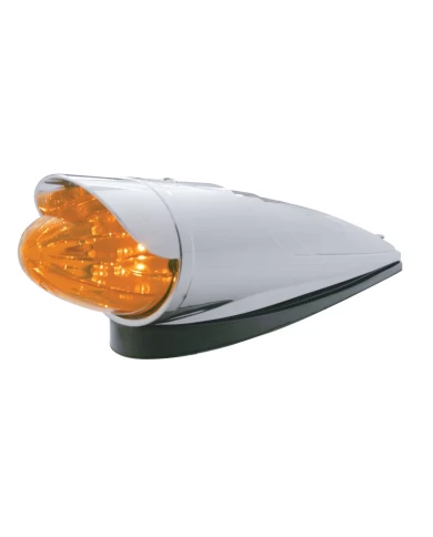 (CARD) 19 AMBER LED GRAKON 1000 STYLE WATERMELON CAB LIGHT W/ VISOR - DARK AMBER LENS (CARD) 19 AMBER LED GRAKON 1000 STYLE WATERMELON CAB LIGHT W/ VISOR - DARK AMBER LENS