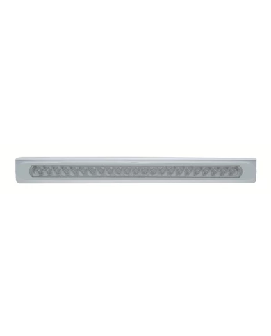 (BULK) STAINLESS STEEL LIGHT BRACKET WITH 23 LED 17 1/4" LIGHT BAR WITH BEZEL - AMBER LED/CLEAR LENS (BULK) STAINLESS STEEL LIGHT BRACKET WITH 23 LED 17 1/4" LIGHT BAR WITH BEZEL - AMBER LED/CLEAR LENS
