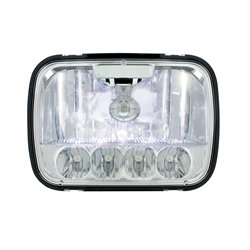 UP31297-ULTRALIT - 5 High Power LED 5" X 7" Crystal Headlight - High & Low Beam