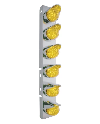 (BULK) S.S. PB AIR CLEANER KIT WITH TWELVE 19 AMBER LED WATERMELON MARKER LIGHT WITH VISOR - AMBER LENS (BULK) S.S. PB AIR CLEANER KIT WITH TWELVE 19 AMBER LED WATERMELON MARKER LIGHT WITH VISOR - AMBER LENS