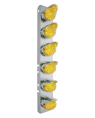 (BULK) S.S. PB AIR CLEANER KIT WITH TWELVE 19 AMBER LED WATERMELON MARKER LIGHT WITH VISOR - AMBER LENS (BULK) S.S. PB AIR CLEANER KIT WITH TWELVE 19 AMBER LED WATERMELON MARKER LIGHT WITH VISOR - AMBER LENS