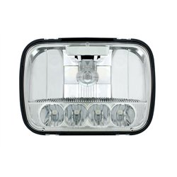 UP31297-ULTRALIT - 5 High Power LED 5" X 7" Crystal Headlight - High & Low Beam