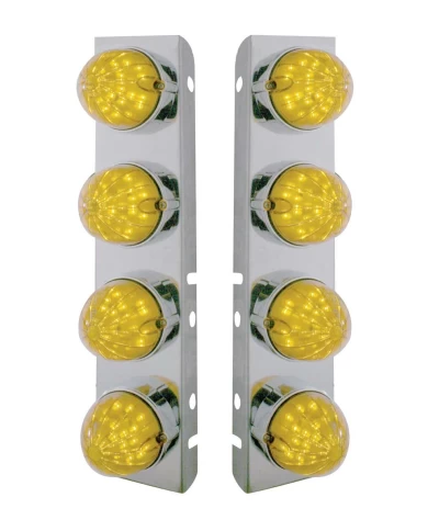 (BULK) S.S. PB AIR CLEANER KIT WITH EIGHT 19 AMBER LED WATERMELON MARKER LIGHT WITHOUT VISOR - AMBER LENS (BULK) S.S. PB AIR CLEANER KIT WITH EIGHT 19 AMBER LED WATERMELON MARKER LIGHT WITHOUT VISOR - AMBER LENS