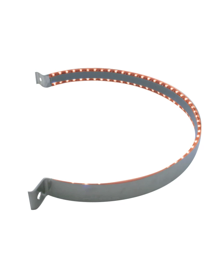 (BULK) 90 LED STAINLESS PETERBILT AIR CLEANER STRAP - RED