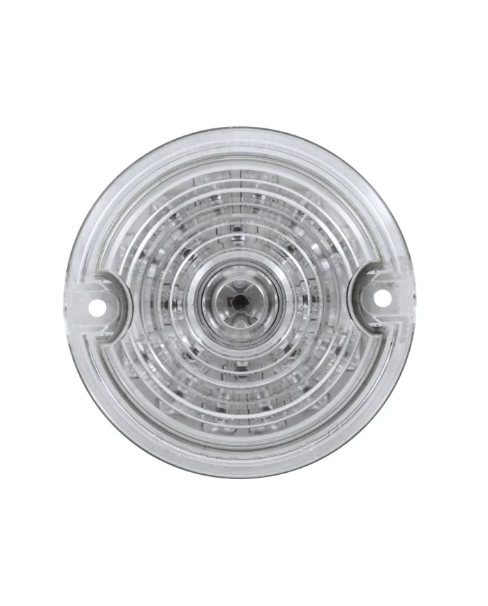 (CARD) 21 LED 3 1/4" ROUND HARLEY DAVIDSON SIGNAL LIGHT WITH 1157 PLUG - AMBER / CLEAR LENS