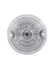 (CARD) 21 LED 3 1/4" ROUND HARLEY DAVIDSON SIGNAL LIGHT WITH 1157 PLUG - AMBER / CLEAR LENS