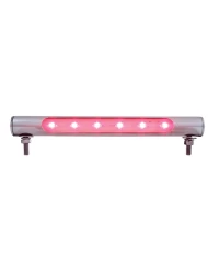 (CARD) 6 LED STAINLESS STEEL TUBE LIGHT - RED
