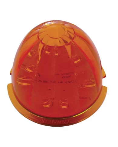 (CARD) 17 AMBER LED ROUND AUXILIARY WATERMELON LIGHT - DARK AMBER LENS (CARD) 17 AMBER LED ROUND AUXILIARY WATERMELON LIGHT - DARK AMBER LENS
