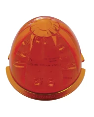 (CARD) 17 AMBER LED ROUND AUXILIARY WATERMELON LIGHT - DARK AMBER LENS