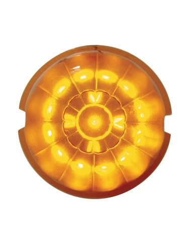 (CARD) 17 AMBER LED ROUND AUXILIARY WATERMELON LIGHT - DARK AMBER LENS (CARD) 17 AMBER LED ROUND AUXILIARY WATERMELON LIGHT - DARK AMBER LENS