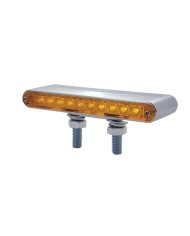 (CARD) 10 AMBER/RED CHROME PLASTIC 6 1/2" DOUBLE FACE LIGHT BAR - AMBER/RED LENS (CARD) 10 AMBER/RED CHROME PLASTIC 6 1/2" DOUBLE FACE LIGHT BAR - AMBER/RED LENS