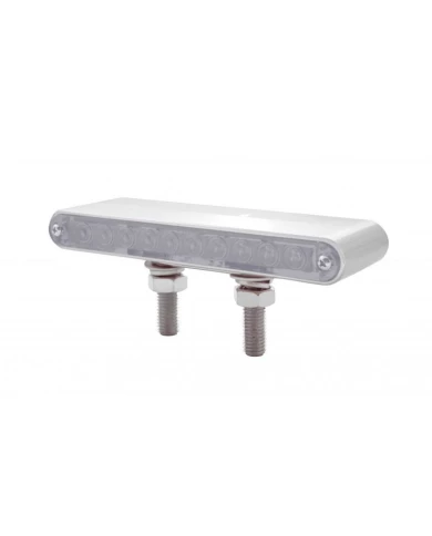 (CARD) 10 AMBER/AMBER CHROME PLASTIC 6 1/2" DOUBLE FACE LIGHT BAR - CLEAR LENS (CARD) 10 AMBER/AMBER CHROME PLASTIC 6 1/2" DOUBLE FACE LIGHT BAR - CLEAR LENS