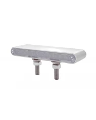 (CARD) 10 AMBER/AMBER CHROME PLASTIC 6 1/2" DOUBLE FACE LIGHT BAR - CLEAR LENS (CARD) 10 AMBER/AMBER CHROME PLASTIC 6 1/2" DOUBLE FACE LIGHT BAR - CLEAR LENS