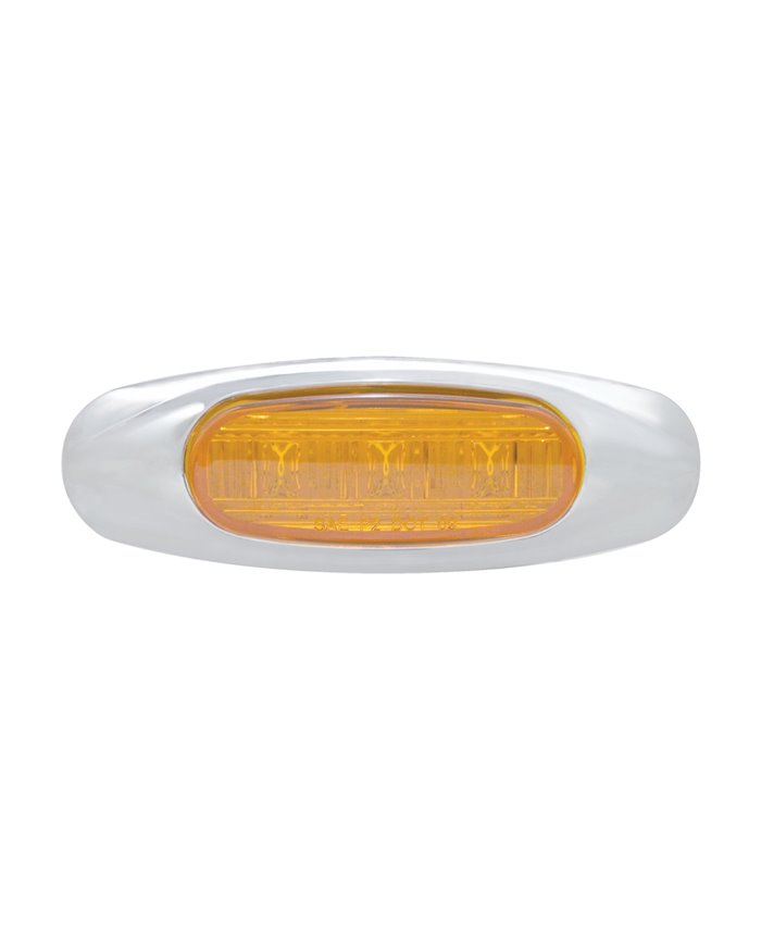 (CARD) 3 AMBER LED CLEARANCE/MARKER LIGHT - AMBER LENS