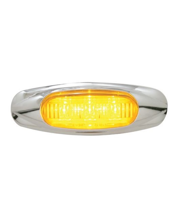 (CARD) 3 AMBER LED CLEARANCE/MARKER LIGHT - AMBER LENS