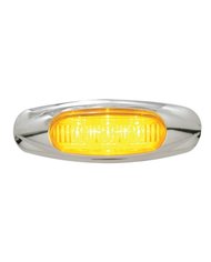 (CARD) 3 AMBER LED CLEARANCE/MARKER LIGHT - AMBER LENS