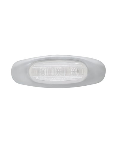 (CARD) 3 RED LED CLEARANCE/MARKER LIGHT - CLEAR LENS (CARD) 3 RED LED CLEARANCE/MARKER LIGHT - CLEAR LENS