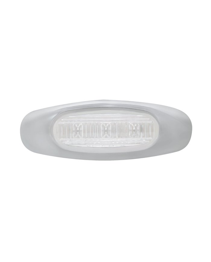 (CARD) 3 RED LED CLEARANCE/MARKER LIGHT - CLEAR LENS