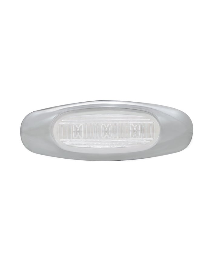 (BULK) 3 RED LED CLEARANCE/MARKER LIGHT - CLEAR LENS