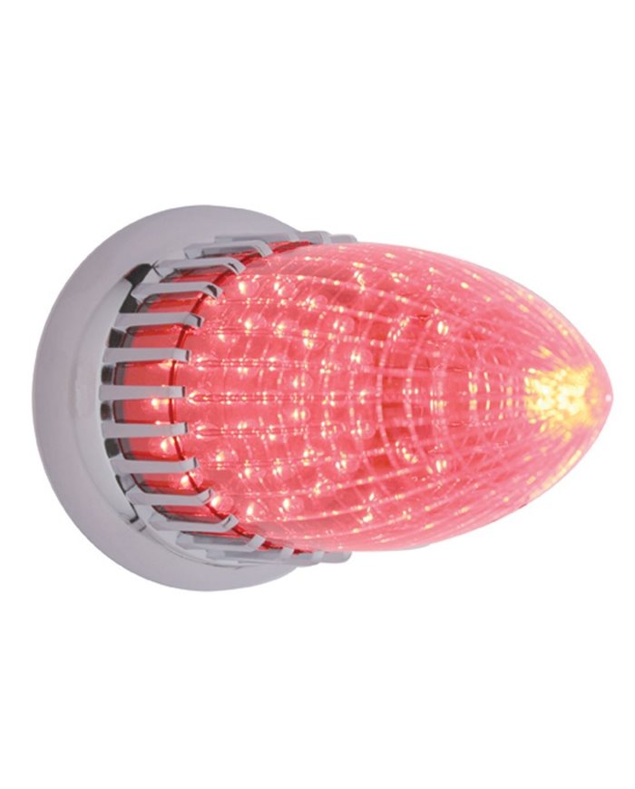 (BOX) 40 RED LED VINTAGE TORPEDO S/T/T FLUSH MOUNT LIGHT - RED LENS (BOX) 40 RED LED VINTAGE TORPEDO S/T/T FLUSH MOUNT LIGHT - RED LENS