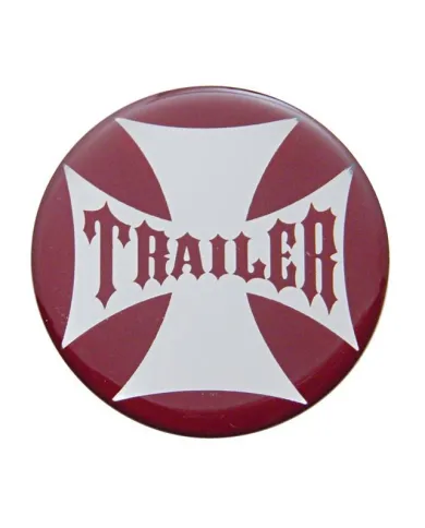 UP23229-2R-"Trailer" Maltese Cross Air Valve Knob Candy Color Sticker Only - Candy Red