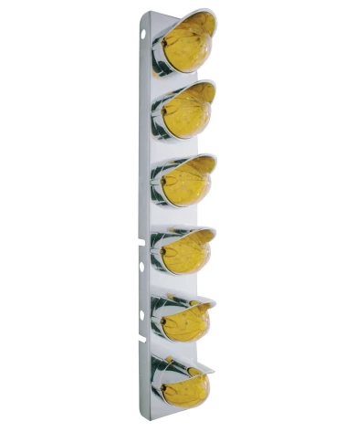 (BULK) S.S. PB AIR CLEANER KIT W/ TWELVE 19 AMBER LED WATERMELON MARKER LIGHT WITH VISOR - AMBER LENS (BULK) S.S. PB AIR CLEANER KIT W/ TWELVE 19 AMBER LED WATERMELON MARKER LIGHT WITH VISOR - AMBER LENS