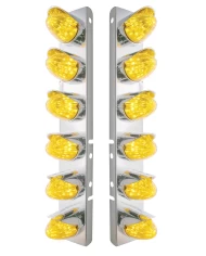 (BULK) S.S. PB AIR CLEANER KIT W/ TWELVE 19 AMBER LED WATERMELON MARKER LIGHT WITH VISOR - AMBER LENS (BULK) S.S. PB AIR CLEANER KIT W/ TWELVE 19 AMBER LED WATERMELON MARKER LIGHT WITH VISOR - AMBER LENS