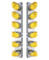 (BULK) S.S. PB AIR CLEANER KIT W/ TWELVE 19 AMBER LED BEEHIVE MARKER LIGHT WITH VISOR - AMBER LENS (BULK) S.S. PB AIR CLEANER KIT W/ TWELVE 19 AMBER LED BEEHIVE MARKER LIGHT WITH VISOR - AMBER LENS