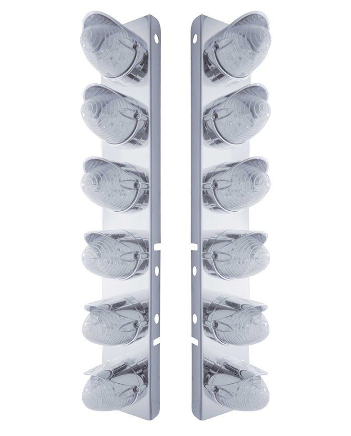 (BULK) S.S. PB AIR CLEANER KIT W/ TWELVE 19 AMBER LED BEEHIVE MARKER LIGHT WITH VISOR - CLEAR LENS (BULK) S.S. PB AIR CLEANER KIT W/ TWELVE 19 AMBER LED BEEHIVE MARKER LIGHT WITH VISOR - CLEAR LENS