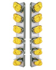 (BULK) S.S. PB AIR CLEANER KIT W/ TWELVE 19 AMBER LED REFLECTOR MARKER LIGHT WITH VISOR - AMBER LENS (BULK) S.S. PB AIR CLEANER KIT W/ TWELVE 19 AMBER LED REFLECTOR MARKER LIGHT WITH VISOR - AMBER LENS