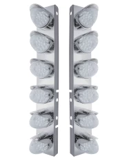 (BULK) S.S. PB AIR CLEANER KIT W/ TWELVE 19 AMBER LED REFLECTOR MARKER LIGHT WITH VISOR - CLEAR LENS (BULK) S.S. PB AIR CLEANER KIT W/ TWELVE 19 AMBER LED REFLECTOR MARKER LIGHT WITH VISOR - CLEAR LENS