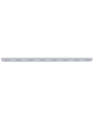 (BULK) STAINLESS STEEL 79.5" X 3.5" BUMPER LIGHT BRACKET WITH EIGHT 16 AMBER LED "PHANTOM I" LIGHT - CLEAR LENS