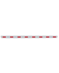 (BULK) STAINLESS STEEL 79.5" X 3.5" BUMPER LIGHT BRACKET WITH EIGHT 12 RED LED RECTANGULAR LIGHT - RED LENS