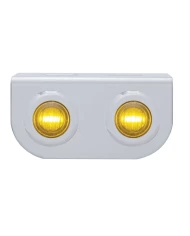 (BULK) S.S. LIGHT BRACKET W/ TWO 3 AMBER LED DUAL FUNCTION MINI AUXILIARY LIGHT W/ S.S. BEZEL - AMBER LENS (BULK) S.S. LIGHT BRACKET W/ TWO 3 AMBER LED DUAL FUNCTION MINI AUXILIARY LIGHT W/ S.S. BEZEL - AMBER LENS